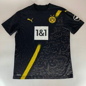 Borussia Dortmund BVB Black Puma Soccer Jersey Mens Large